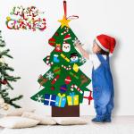 Filz Weihnachtsbaum Set DIY Filz Weihnachtsbaum Set Falt Filz Weihnachtsbaum Dekoration DIY Filz Deko Weihnachtsbaum Für Kinder mit Abnehmbaren Hängenden Ornamenten für Home/Tü