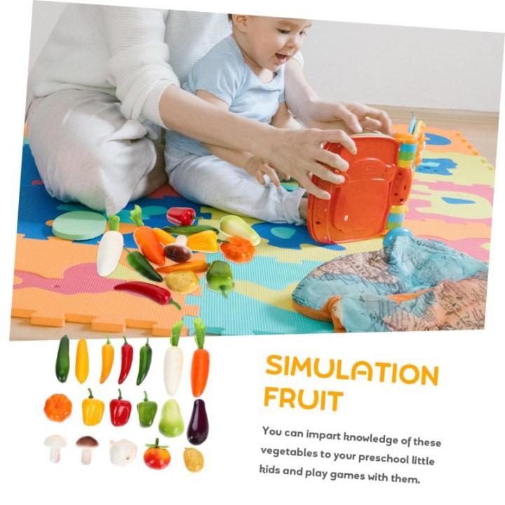 3 Sätze Gefälschtes Gemüse Kinderknallzeug Schaumgemüse Lebensmitteldekor Realistisches Gemüse Künstlicher Pfeffer Kognitives Spielzeug Für Kinder Gemüse-Modell-dekor 17 St