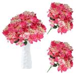 Boeket kunstbloemen, hortensia, bloem, 72 stuks, kunstbloemen met stelen, planten voor bloemstuk, bruiloftsfeest, huis, hotel, wit, 1109