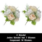 Artificial Flowers Pioenrozen, kunstbloemen, decoratie, bruiloft, boeket, , kunstbloemen, echt gevoel, wit boeket 1013