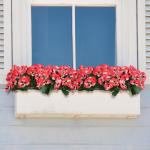 10 bundels kunstbloemen zoals echt balkon, kunstbloemen, buiten, uv-bestendig, weerbestendig, kunstbalkonplanten, balkonbloemen voor huis, vensterbank, bruiloft, decoratie, rood