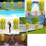, Wisteria Slinger - 2 stuks Kunstbloem Wijnstok 90cm nep Blauweregen Hangende Wijnstok Bloem Wijnstok Sebruikt voor Feest Thuis Bruiloft DIY Opknoping Deco Huis Tuin feest Decor