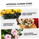 200 STK Rosenstiel Hochzeitsstraußdraht künstliche Blumen in großen Mengen künstliche blüten Artificial künstliche Rosen künstlicher Pflanzenstamm Blumenstieldraht Draht.