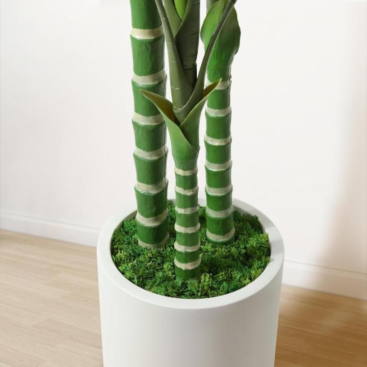 Kunstpalm, 210 cm, grote areca palm in witte pot, , kunstpalm voor huis, woonkamer, slaapkamer, kantoor, balkon, tuindecoratie