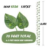 78Ft 12 stks Zijde Kunstmatige Ivy Wijnstok Hangende Bladeren Plant Greenery Decor Party Thuis Tuin Bruiloft Muurdecoratie