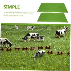 5St Mit Nylon beflocktes Gras realistischer Rasen Kunstrasen-Landschaftsdekor Grasteppich Mikro-Landschaftsstütze gefälschter Rasen schmücken robuste Rasenmatte Plastik Light Gr