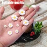 50st Resin Daisy Flower Charms, Plaksteen Hars Daisy Flowers Charms Mini Resin Daisy Flowers Daisy Resin Charms Daisy Embellishments Daisy Flowers for Crafts DIY Decoratie (5 Maten