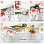 Transparente Acryl-Vase, 16 Löcher, elegante Tischdekoration, Vase, Blumenhalter für Hochzeiten und Valentinstag, Heimdekoration