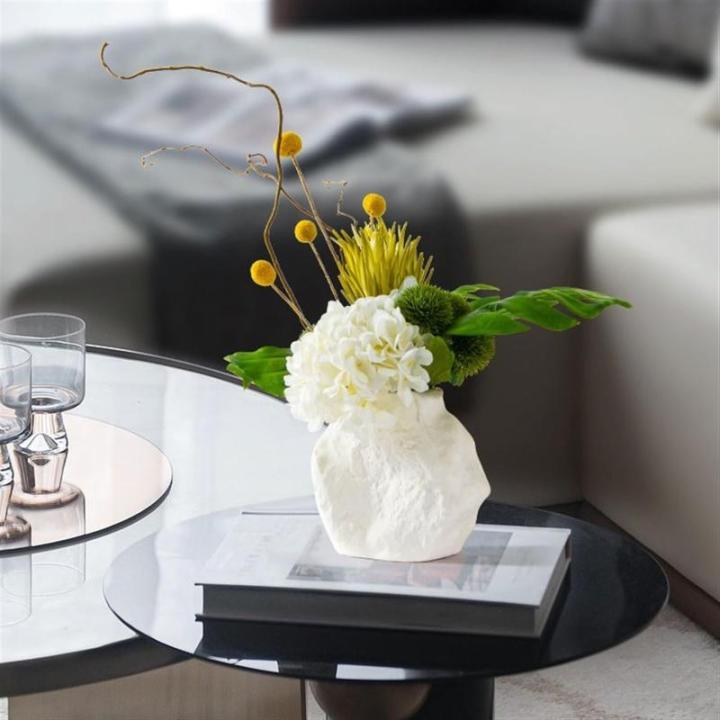 Kunstblumen Vintage-Blumenarrangements – hochsimulierte künstliche Blumen in handgefertigter Keramikvase, elegant für Wohnzimmer für jeden Anlass