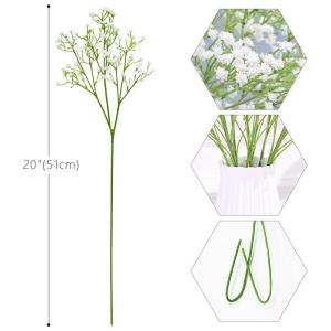 Orla , baby, adem bloemen, plastic bloemen, boeketten, faux bloemenstelen, valse sluierkruid, planten, bloemen voor bruiloften, woondecoratie, wit, 10 stuks