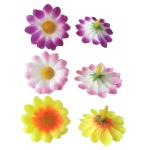 100 Stuks Daisy Bloemhoofdjes, Kunstmatige Bloemhoofdjes, Mini Kleurrijke Zijden Bloemen, Ambachten voor Bruiloften, Feesten, Feesten, DIY Hoofdtooi met Kronen (4 cm, 7 Stijlen)