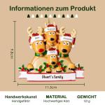 Gepersonaliseerde kersthangers met 2/3/4/5/6/7/8 familienamen - 2023 kunsthars kerstboomversiering gepersonaliseerde familie, partners en vrienden 4