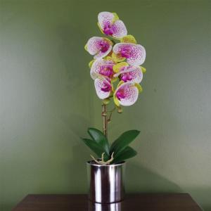 Realistische künstliche Orchideenpflanzen, vollständig getopft