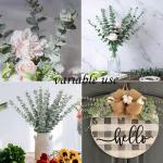 Künstliche 20 Stück Eukalyptus Stiele,Pflanzen Innenbereich Eukalyptusblätter Grün Dekoration für Blumenstrauß Tafelaufsatz Blumenarrangement