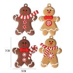 Set van 12 traditionele kerstboomversieringen rode man om op te hangen