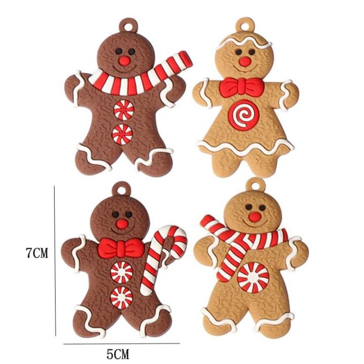 Set van 12 traditionele kerstboomversieringen rode man om op te hangen