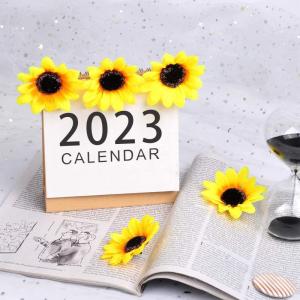 100 stuks decoratieve korenbloembloemen, kunstbloemhoofdjes, decoratie, 4,5 cm, , zonnebloemen, kunstgele bloemen voor bruiloft, feesten, thuis, doe-het-zelf handwerk, geel
