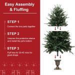 Kunstkerstboom, 1,2 m, met 320 takpunten voor binnen, buiten, voordeur, veranda, entree, ingang
