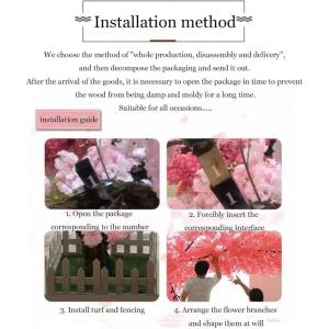 Simulation Kirschblütenbaum rosa Faserglas Kirschblütenbaum Künstliche Dekoration Großer gefälschter Baumpflaumenblütenbaum Neujahrswunschbaum 6m