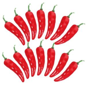 20 Stück Simulation Paprika Modell Gemüse Dekorationen Für Shop Simulation Paprika Falsche Chili Künstliche Paprika Spielzeug Requisite Simuliertes Chili Fake Chili Foto Requis