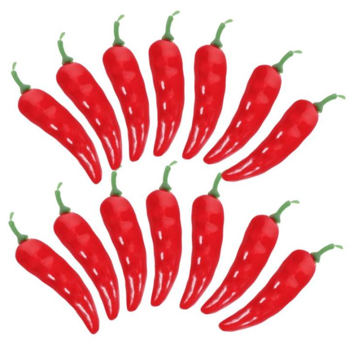 20 Stück Simulation Paprika Modell Gemüse Dekorationen Für Shop Simulation Paprika Falsche Chili Künstliche Paprika Spielzeug Requisite Simuliertes Chili Fake Chili Foto Requis