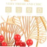Künstlicher Korb Chinesisches Neujahr Beerenpicks Roter Topf Mittelstücke Rote Beeren Tischdekoration Weihnachtsbaumschmuck Chinesisches Neujahr Rote Beere Gefälschtes