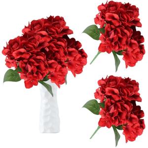 Decoratieve kunstbloemen, kunstbloemen, hortensia, pioenroos, boeket, plastic bloem voor bruiloft, balkon, tuin, bloembak, feest, tafeldecoratie 1114