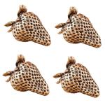 4 Stück Messing-Erdbeere Obstdekor Aus Messing Desktop-erdbeer-Ornament Kleine Messingverzierung Tischdekoration Kleines Erdbeerdekor Messingfigur Bastelfigur Aus Messing Golden