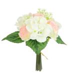 Kunstrozenboeket met hortensia, boeket, kunstboeket, rozen, boeket, zijden bloemen, boeket, hortensia-boeket, kunstbloemen, rozen, bloemen, bruiloft, lichtroze