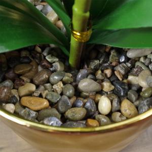Realistische künstliche Orchideenpflanzen, vollständig getopft