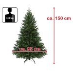 Kerstboom Luxe 150 cm donkergroen Kunstkerstboom PE/PVC Mix Kunstmatige Dennenboom
