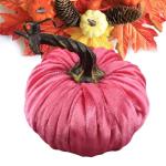 Kleine Samtkürbisse,Künstliche Kürbisse,Bunte Kunstschaum Dekoration - 10 cm/3,9 Zoll Handgemachte Halloween Ernte Gemüse Simulation Kürbisse Foto Requisiten, Stoff Kürbisse 