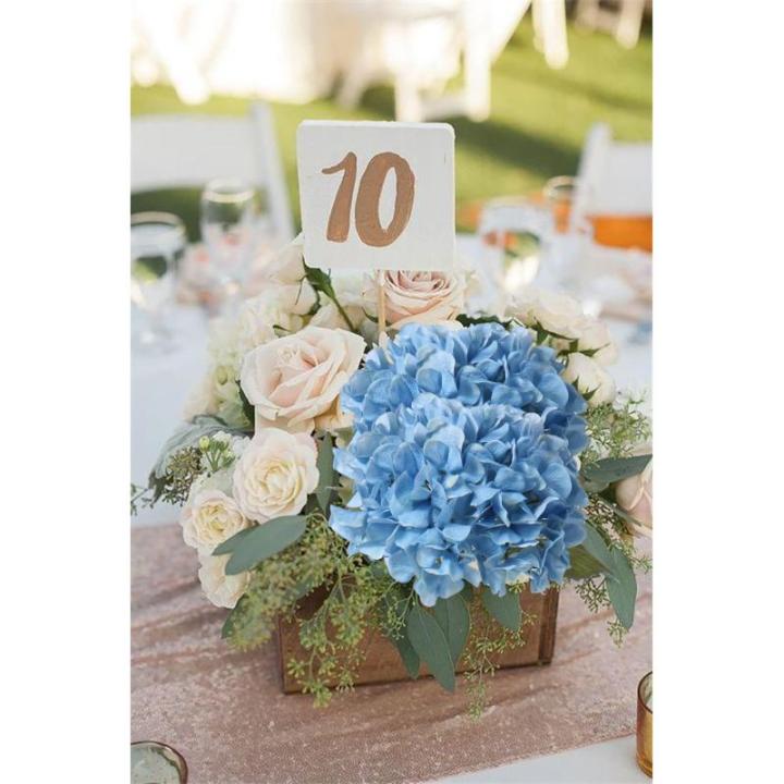 Kunsthortensia, 2 stuks, lichtblauw, Ø 19 cm, kunstbloemen, hortensia, als echt voor bruidsboeketten, huis, kantoor, hotel, feestdecoratie, middenstukken, bloemstukken