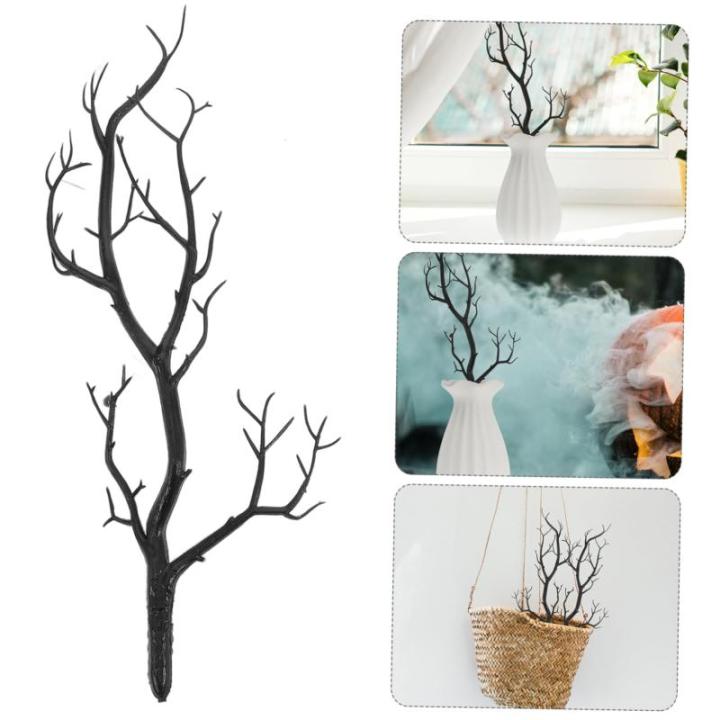 30 STK Halloween-korallentote Zweige Modelle Mit Künstlichen Zweigen Kunstzweige Für Vase Geweihförmige Äste Böhmische Zweige Halloween Getrockneter Baumzweig Black Plastik