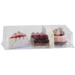 Levensechte levensmiddelen dummy, kunstgebak, food dummy/plastic eten, decoratie (taartjes fruit, set van 3)