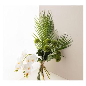 Kunstblumen Einfaches modernes künstliches Blumenarrangement – ​​leichte, luxuriöse weiße Kunstpflanze mit galvanisierter Vase, Kunstpflanzendekor für jeden Anlass