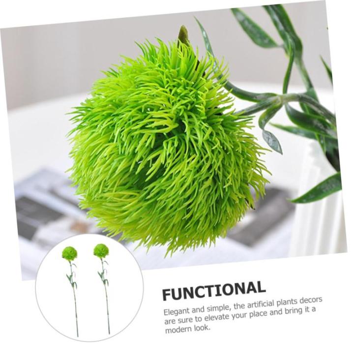 2St kunstpflanze kunstplflanze dekoring pflanzendeko blumenvasen falsche grüne Stiele Buchsbaum Kugel zimmerpflanzen Pflanzen dekor Büro künstliche Pflanzen Weich-PVC Light Gree