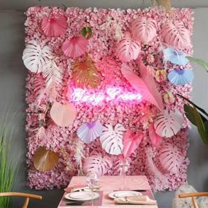 2 M * 2 M / 6,5 * 6,5 FTBlumenwandhintergrundwand Simulierte Blumenwanddekoration Pflanzenwand Hochzeit BlumenkunstSeidenhortensien-Blumenpaneel Für Fotohintergrund Home Party(A)