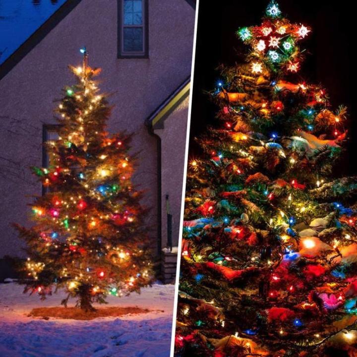 Kerstboomverlichting Meerkleurig, 20M 200 LED Lichtsnoer, Waterdicht Lichtketting, Kerstlichtsnoer, voor en buiten, 8 verlichtingsmodi, Timerfuncties, Decoratie Kerstmis