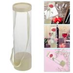 Bloem Display Box Bloem Rozen Verpakking Cilinder Box met handvat Deksel Bloemen Opstelling Box Bloemisten Geleverd voor Home Shop Licht Geel