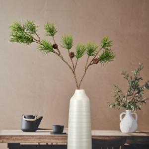 Kerstdennentak, groen, 87 cm, kunstdennentak met natuurgetrouwe dennenappels en naalden, kerstdecoratie, tafeldecoratie voor Kerstmis, kerststuk
