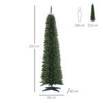 kerstboom dennenboom met kunststof standaard 499 takpunten pvc groen Ø 60 x 210 h cm