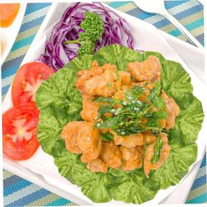 2 Sätze Salat-Requisite Simulation Salatblätter Gemüseblatt-Requisite Künstliche Salatblätter Simulation Von Salatblattmodellen Gemüsestütze Lebensmitteldekor Green PVC 4 St