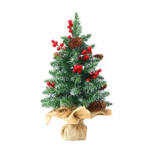 Kerstboom met verlichting, 45 cm, houten lichtketting, kerstboom, mini-kerstboom, kunstkerstboom, kerstdecoratie, tafel, kerstboom, kerstcadeaus