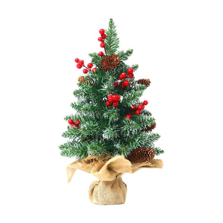Kerstboom met verlichting, 45 cm, houten lichtketting, kerstboom, mini-kerstboom, kunstkerstboom, kerstdecoratie, tafel, kerstboom, kerstcadeaus