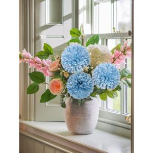 10 cm grote kunstbloemen hortensia met 63 cm lange steel, 6 stuks blauwe kunstmatige hortensia-bloemen, kunststof bloemen, hortensia voor bruiloftsdecoratie, woondecoratie, kantoor