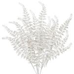 68 cm, set van 4 , kunsttak, kerstdecoratie, glitter, kerstbladeren voor kerstboom, Nieuwjaar, ornamenten, kunstvaren voor feestdagen, eettafeldecoratie, wit