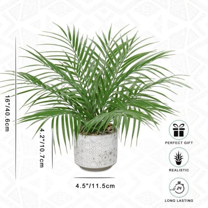 Kleine in pot, 40,6 cm, als echt, kunstkamerplanten voor thuis, kantoor, hotel, boekenwinkel, café, moderne decoratie