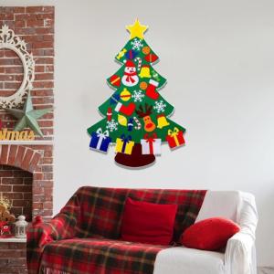 Kid Felt Christmas Tree | Wall Art Decor | Christmas Tree Wall Decor | Felt Christmas Tree | Christmas Tree For Kids Interactive Fun For Children's Rooms, Bedrooms, Dormitories
