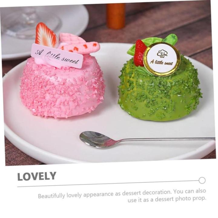 Fake Kuchen künstliche Kuchen 4 Stücke Simulation Kuchen Gefälschte Kuchen Dessert Modelle Kuchen Requisiten Shop Zubehör Dekorative Realistisches Essen